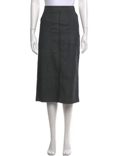 Pre-owned Max Mara Midi Length Skirt In Gray