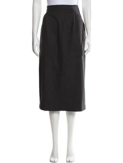 Pre-owned Max Mara Midi Length Skirt In Gray