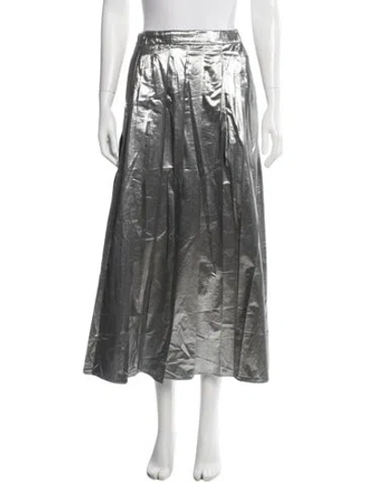 Pre-owned Max Mara Midi Length Skirt In Gray