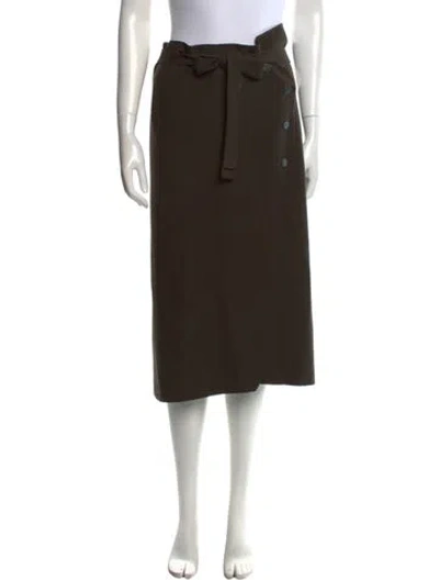 Pre-owned Max Mara Midi Length Skirt In Green