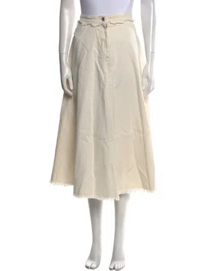 Pre-owned Max Mara Midi Length Skirt In Neutral