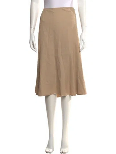Pre-owned Max Mara Midi Length Skirt In Neutral