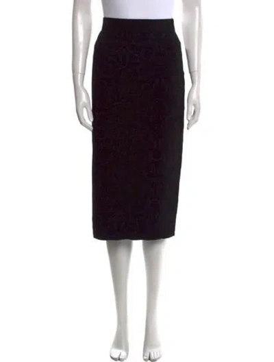 Pre-owned Max Mara Midi Length Skirt W/ Tags In Black