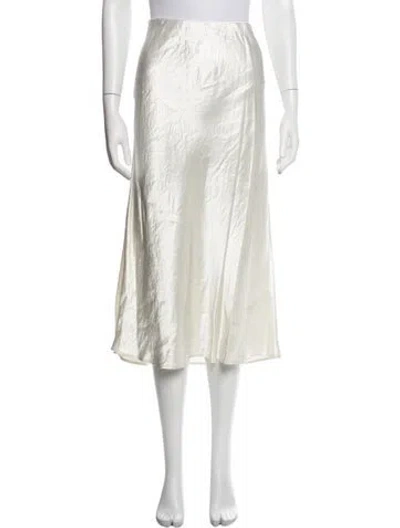 Pre-owned Max Mara Midi Length Skirt W/ Tags In White