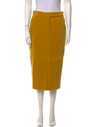 Pre-owned Max Mara Midi Length Skirt In Yellow