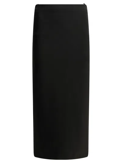 Max Mara Midi Pencil Black Viscose Polyamide Skirt