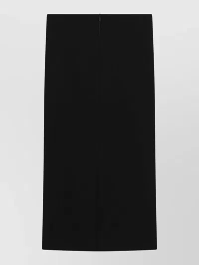 Max Mara Midi Pencil Skirt Back Zip Detail In Black