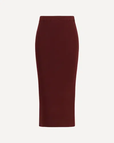 Max Mara Midi Pencil Skirt In Burgundy
