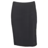 Max Mara Pinstripe Midi Pencil Skirt In Navy Blue Wool In Grey