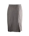 Max Mara Midi Pencil Skirt In Light Grey Laine Wool In Grey