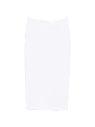 Max Mara Midi Pencil Skirt In White