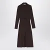 Max Mara Midi Shirt Dress In Coffee Colour