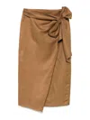 Max Mara Linen And Silk Twill Skirt