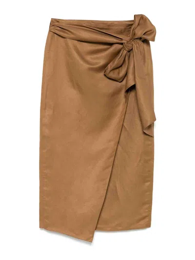 MAX MARA FALDA SEMILARGA - GRIS