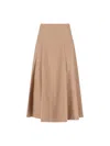 Max Mara Midi Skirt In Brown