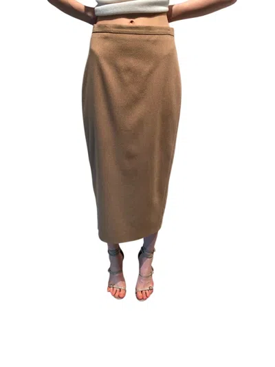 Max Mara Midi Skirt In Brown