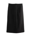 Max Mara Midi Skirt In Black Triacetate In Black