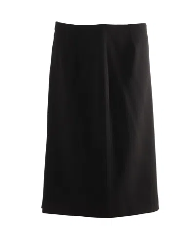 Max Mara Midi Skirt In Black Triacetate