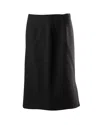 Max Mara Midi Skirt In Black Viscose In Black