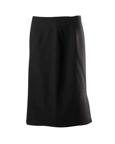 Max Mara Midi Skirt In Black Viscose