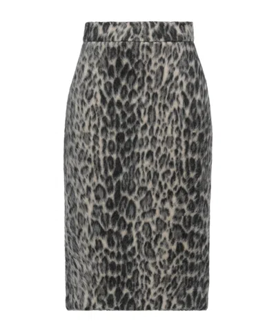 Max Mara Midi Skirts In Gray