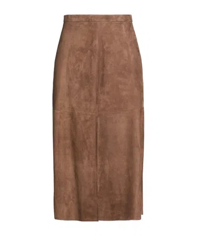 Max Mara Midi Skirts In Brown