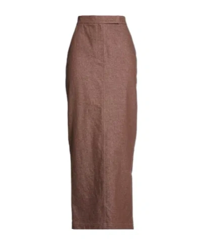 Max Mara Mid-length Skirt In Brown