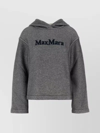 MAX MARA MIDNIGHT BLUE COTTON BLEND GARY SWEATSHIRT