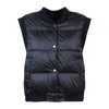 Max Mara Midnight Blue Drip-proof Technical Canvas Crop Vest In Blue