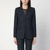 Max Mara Midnight Blue Jacket In Cotton Denim Effect In Blue