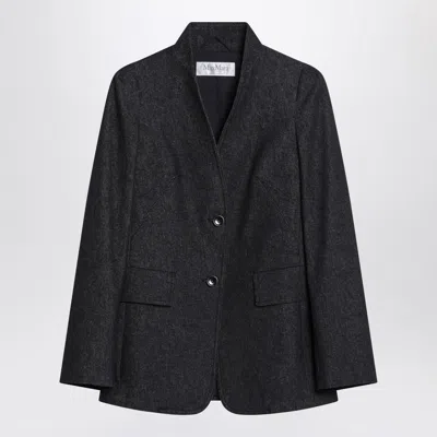 MAX MARA MAX MARA  MIDNIGHT BLUE JACKET IN COTTON DENIM EFFECT