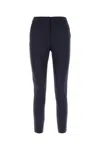 Max Mara Navy Viscose Stretch Pegno Pants In Blue