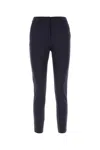 Max Mara Navy Viscose Stretch Pegno Pants In Blue