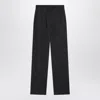 Max Mara Midnight Blue Trousers In Cotton Denim Effect
