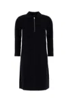 Max Mara Midnight Blue Viscose Blend Dress In Black