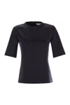 Max Mara Midnight Blue Wool Peter T-shirt In Black