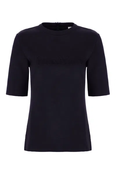 MAX MARA MIDNIGHT BLUE WOOL T-SHIRT