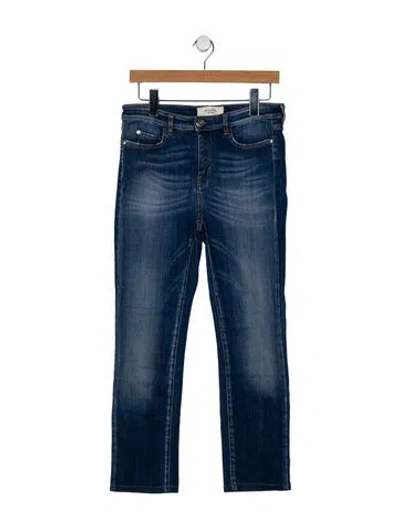 Pre-owned Max Mara Mid-rise Skinny Leg Jeans In Blue