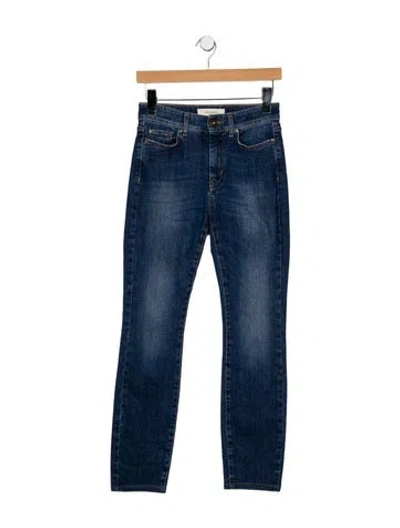Pre-owned Max Mara Mid-rise Skinny Leg Jeans In Blue
