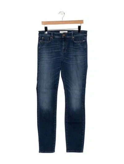 Pre-owned Max Mara Mid-rise Skinny Leg Jeans In Blue