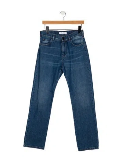Pre-owned Max Mara Mid-rise Straight Leg Jeans In Blue