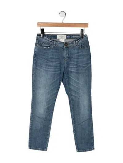 Pre-owned Max Mara Mid-rise Straight Leg Jeans In Blue