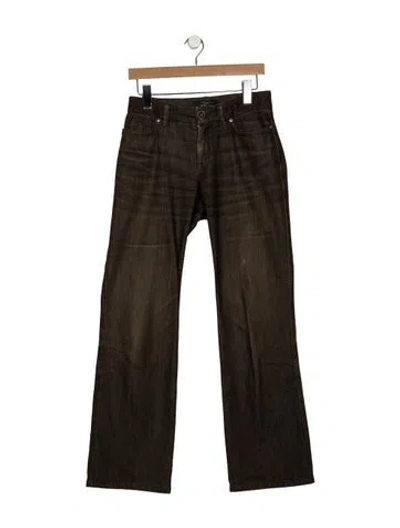 Pre-owned Max Mara Mid-rise Straight Leg Jeans In Brown