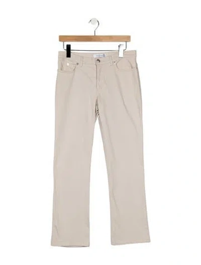 Pre-owned Max Mara Mid-rise Straight Leg Jeans In Neutral