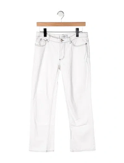 Pre-owned Max Mara Mid-rise Straight Leg Jeans In Neutrals