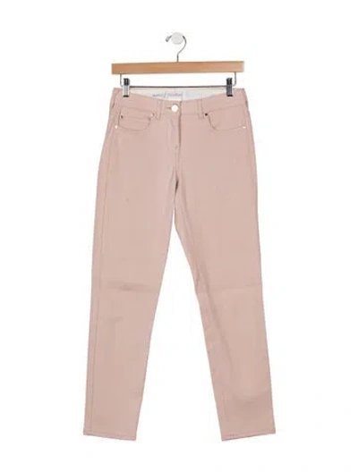 Pre-owned Max Mara Mid-rise Straight Leg Jeans In Pink
