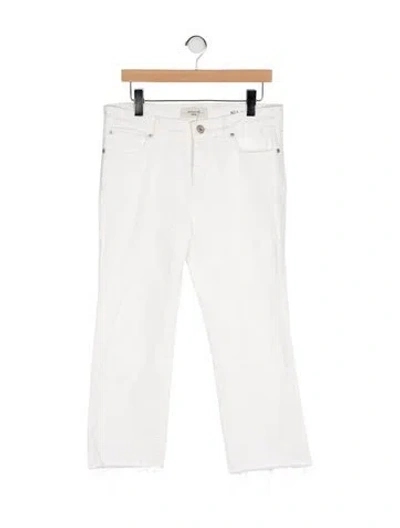 Pre-owned Max Mara Mid-rise Straight Leg Jeans In White