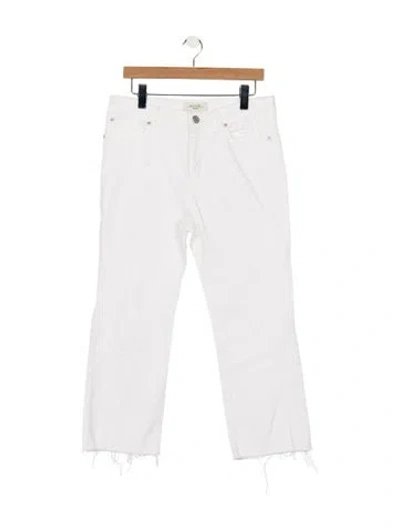 Pre-owned Max Mara Mid-rise Straight Leg Jeans In White