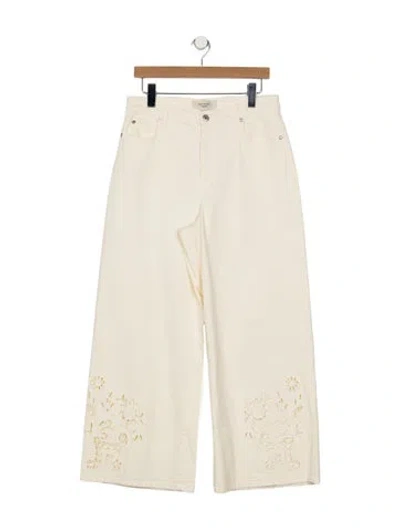 Pre-owned Max Mara Mid-rise Wide Leg Jeans In Neutrals