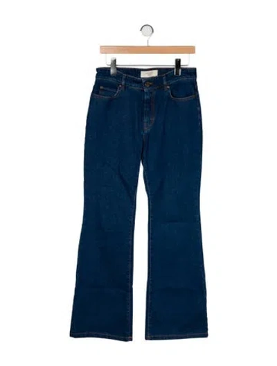 Pre-owned Max Mara Mid-rise Wide Leg Jeans W/ Tags In Blue